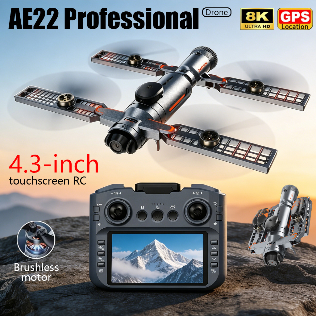 Drone Camera Waterproof - Upgraded AE22 PRO MAX Foldable Drone