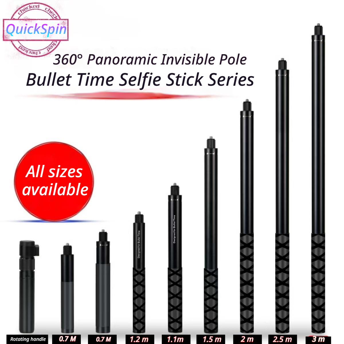 Drone Camera Action - Invisible Carbon Fiber Selfie Stick Bundle