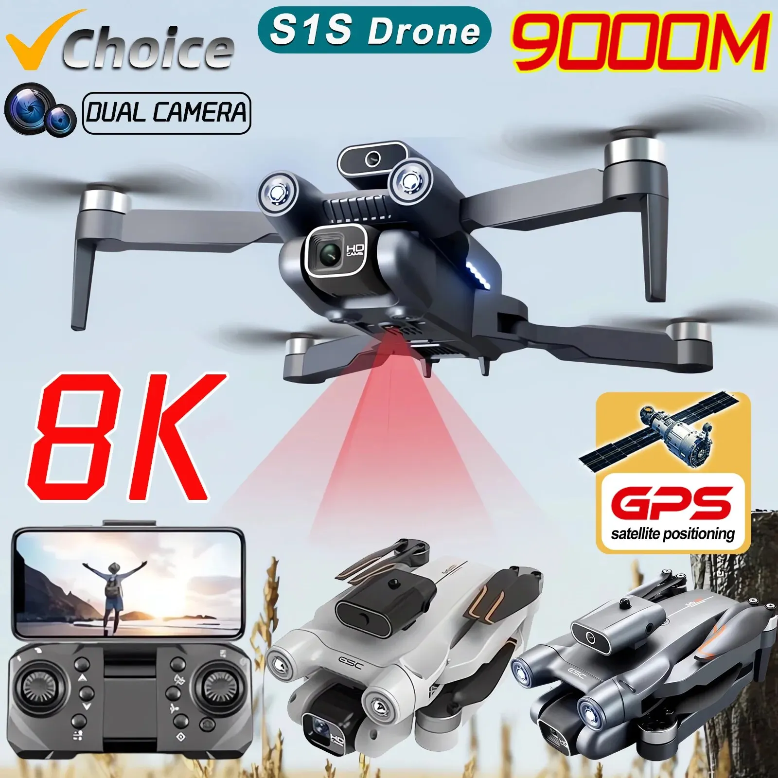 New S1S 5G GPS Drone Camera 8K - огляд і ціна Drone Camera Mount