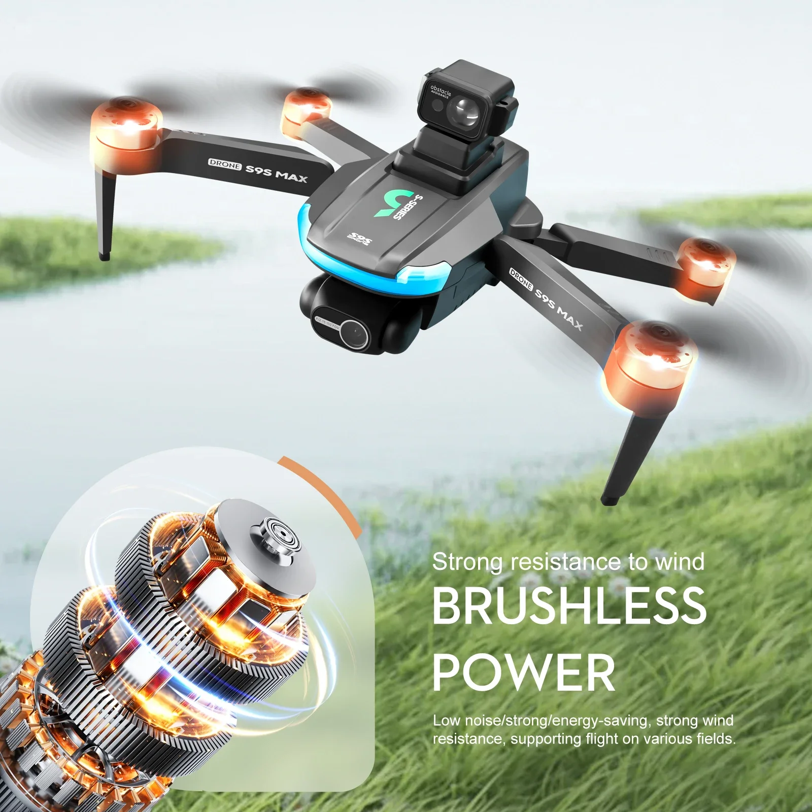 NEW S9S MAX MINI Drone 4K 2-Ax - огляд і ціна Drone Camera Lens