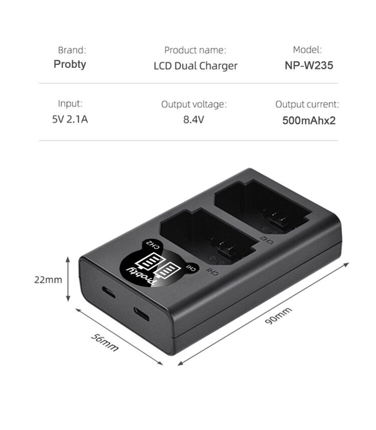 2200mAh NP-W235 NP W235 Batter - огляд і ціна Drone Camera Action