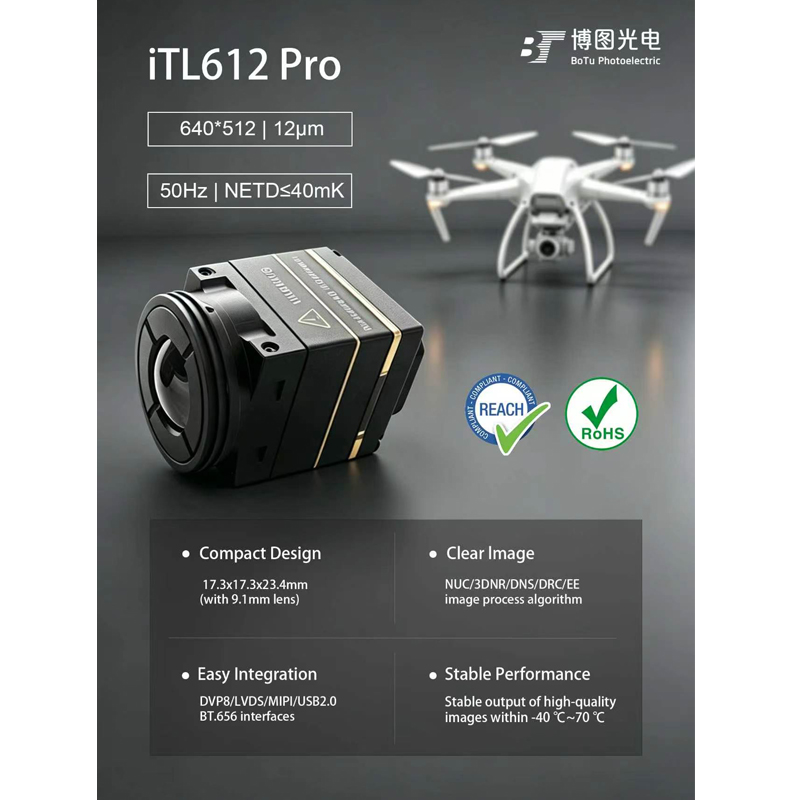 Itl612 CVBS Mini 640*512 9.1mm - огляд і ціна Drone Camera Night Vision